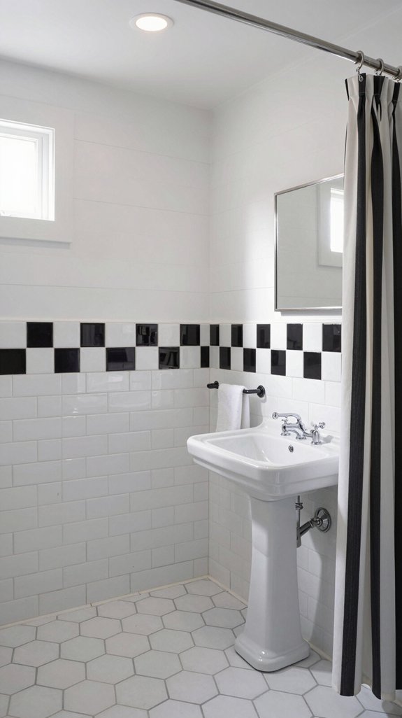 22 Black and White Bathroom Ideas for Timeless Contrast 5 nostalgic checkerboard bathroom designs