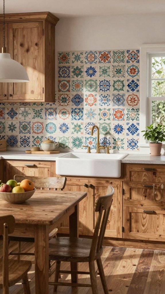 21 Cozy Kitchen Ideas for a Warm Inviting Space 8 nostalgic handmade tile charm