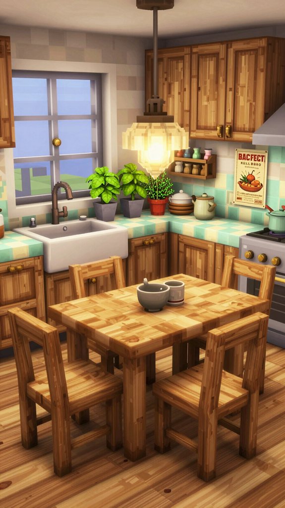 14 Minecraft Kitchen Ideas for Creative Builds 10 nostalgic vintage kitchen charm