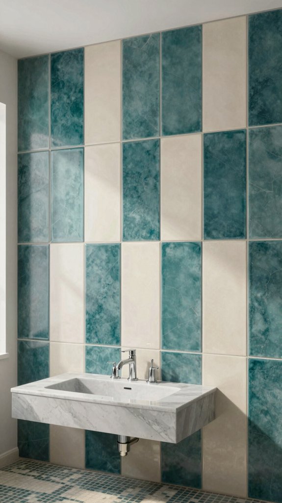 24 Bathroom Tiles Combination Ideas for a Designer Finish 15 ocean inspired teal cream balance