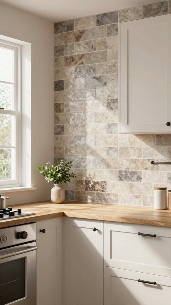 20 Neutral Kitchen Ideas That Feel Warm and Inviting 18 offset tile patterns experimentation