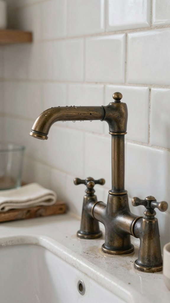 24 Farmhouse Bathroom Ideas With Rustic Charm 16 oil rubbed bronze patina care