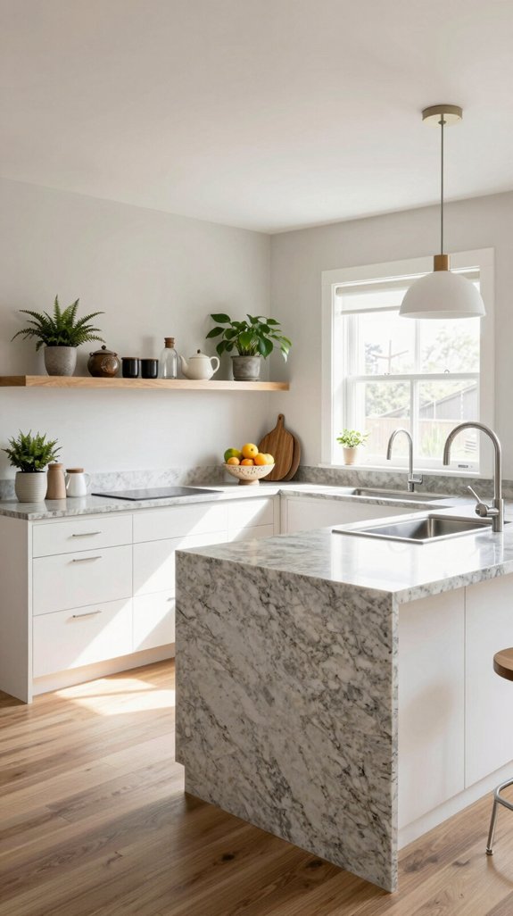 open corners airy kitchen