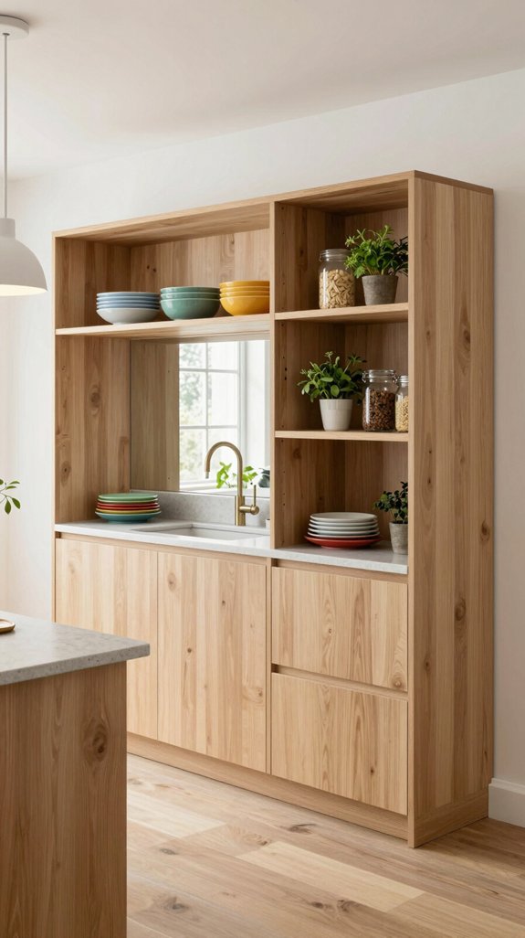 15 Open Kitchen Partition Ideas for Modern Homes 10 open shelves enhance kitchen aesthetics