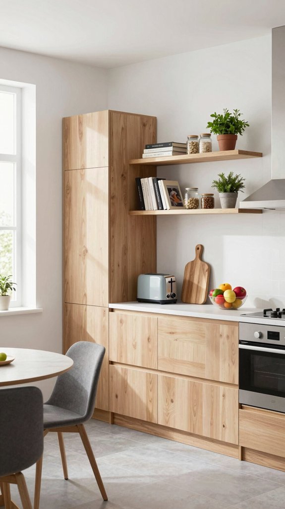 open shelving kitchen design