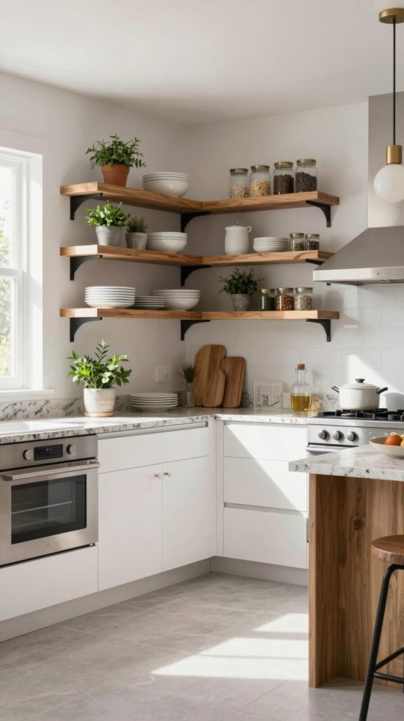 24 Kitchen Renovation Ideas for a Complete Makeover 3 open shelving kitchen transformation