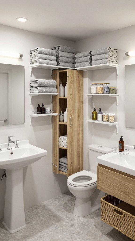 optimize bathroom storage zones