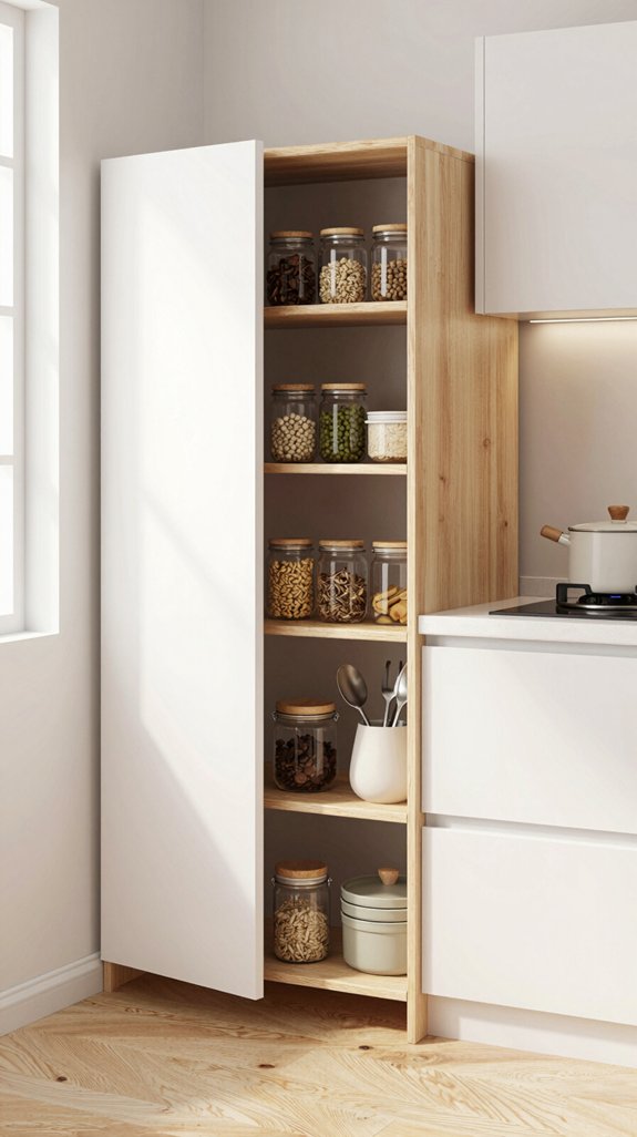 optimized tiered cabinet shelving