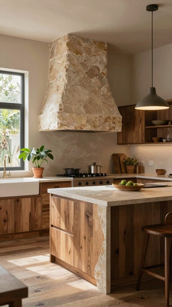 14 Chimney Kitchen Ideas for a Stylish Upgrade 7 organic chimney design inspiration