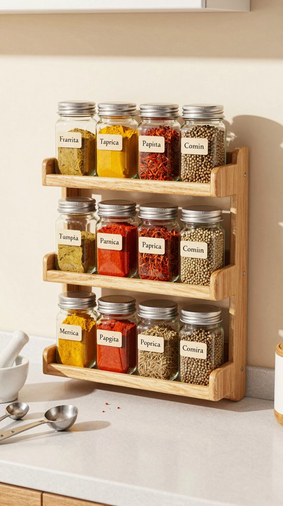 organize spices for efficiency