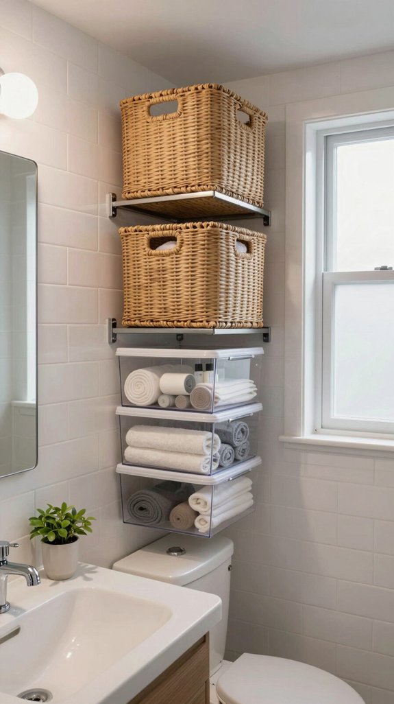 organized bathroom storage solutions