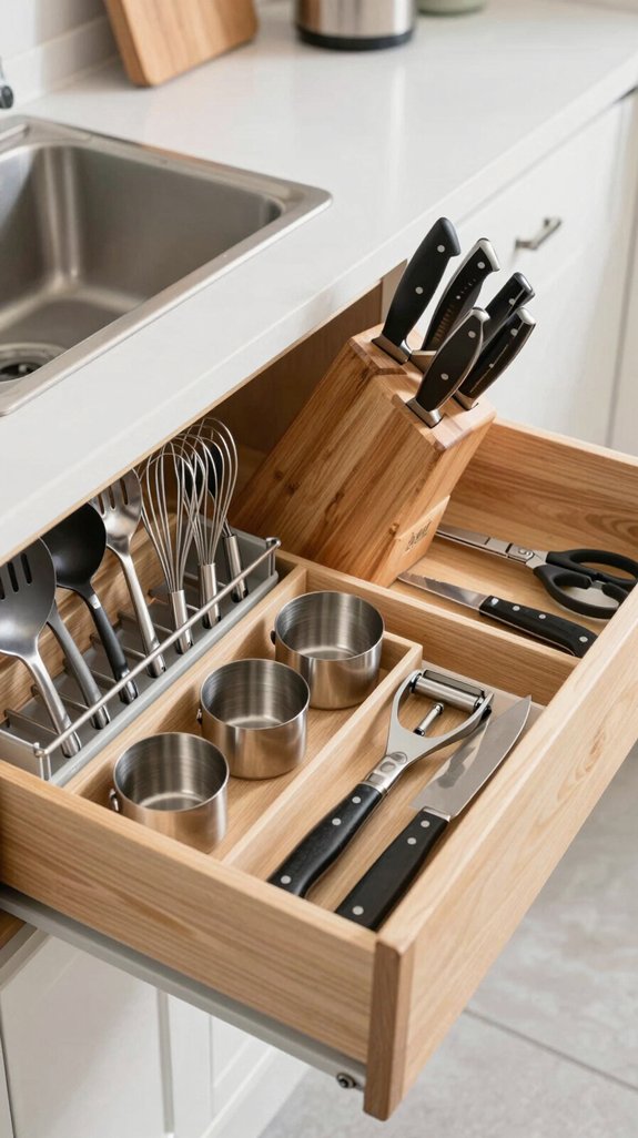 organized kitchen drawer efficiency