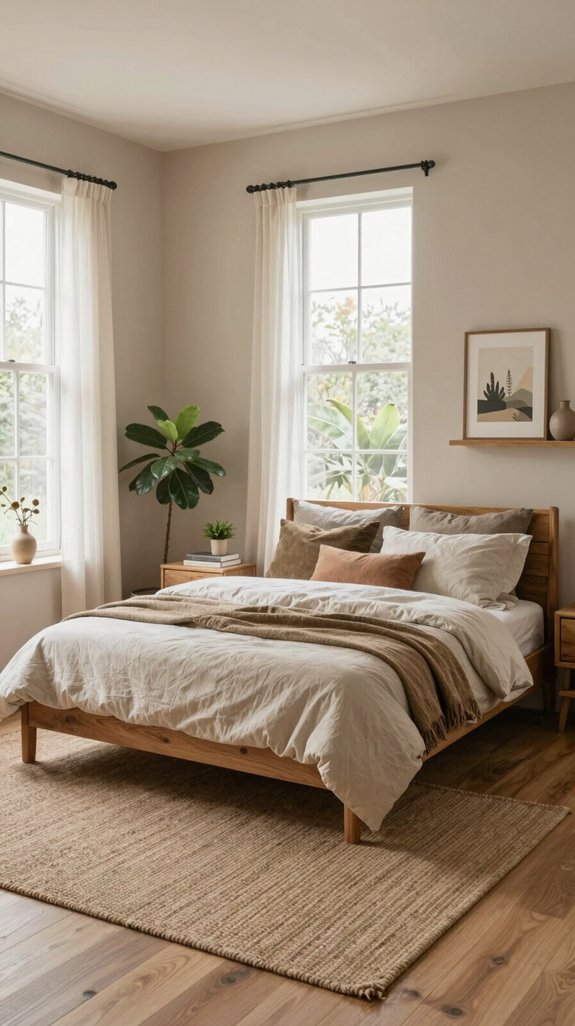 13 Earthy Bedroom Ideas for a Natural Feel 13 organized serene bedroom atmosphere