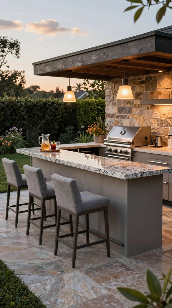 outdoor kitchen social hub