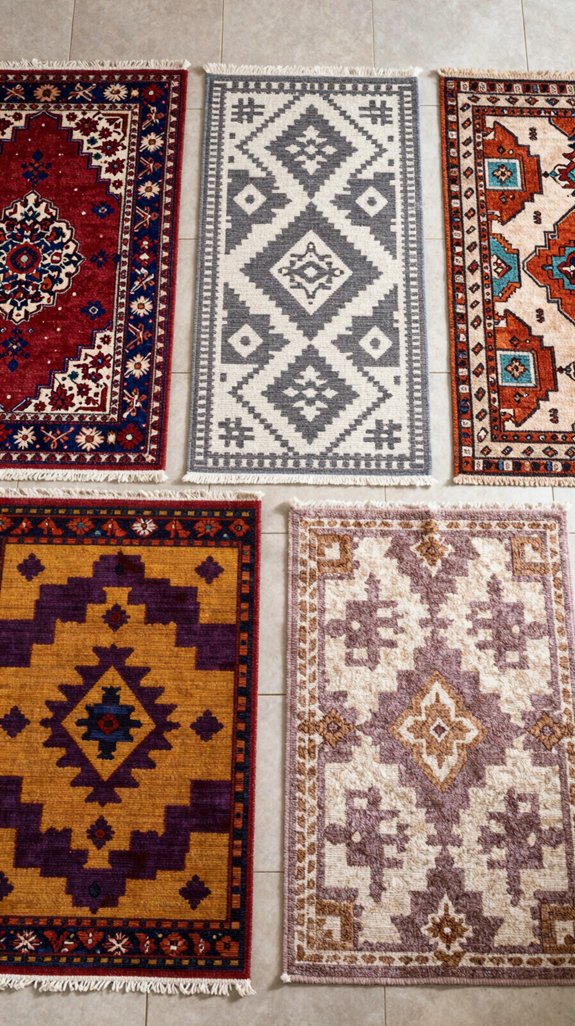 17 Bathroom Rug Ideas That Add Texture and Warmth 9 patterned rugs enhance style