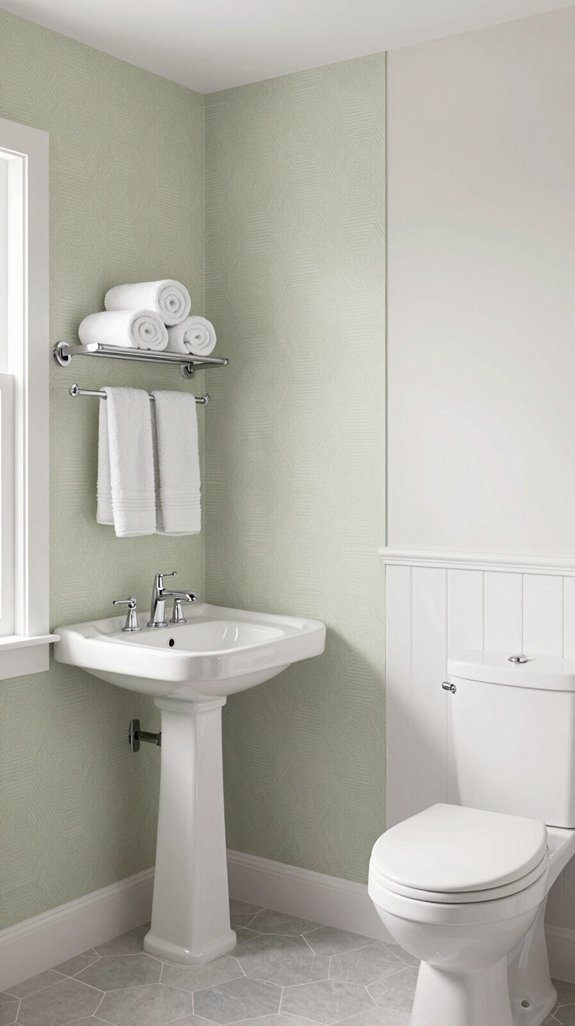 20 Wallpaper Bathroom Ideas That Transform Plain Walls 2 peel and stick wallpaper installation