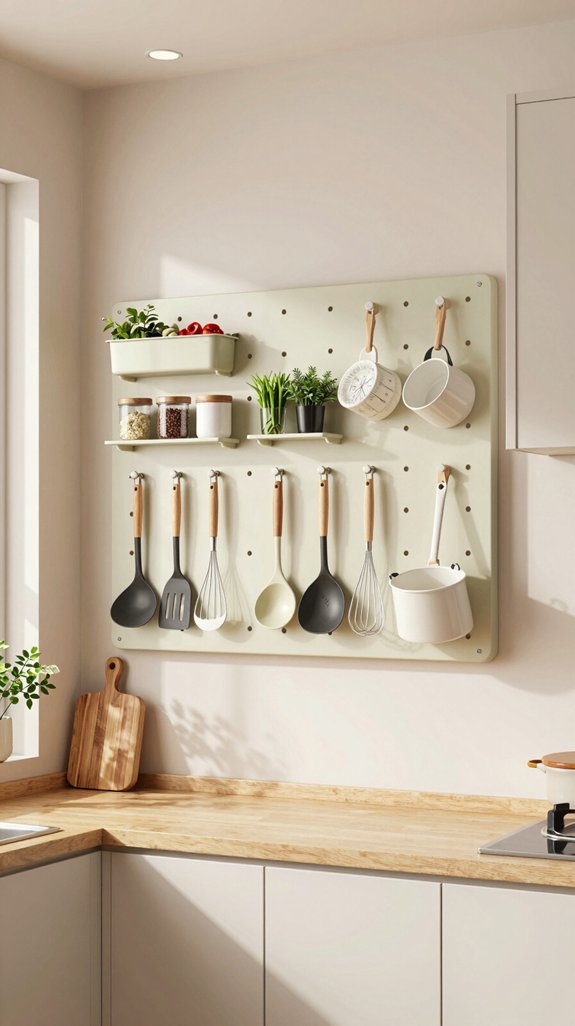 pegboard installation for organization