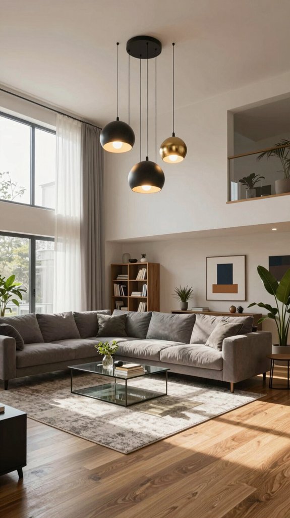 pendant clusters for high ceilings