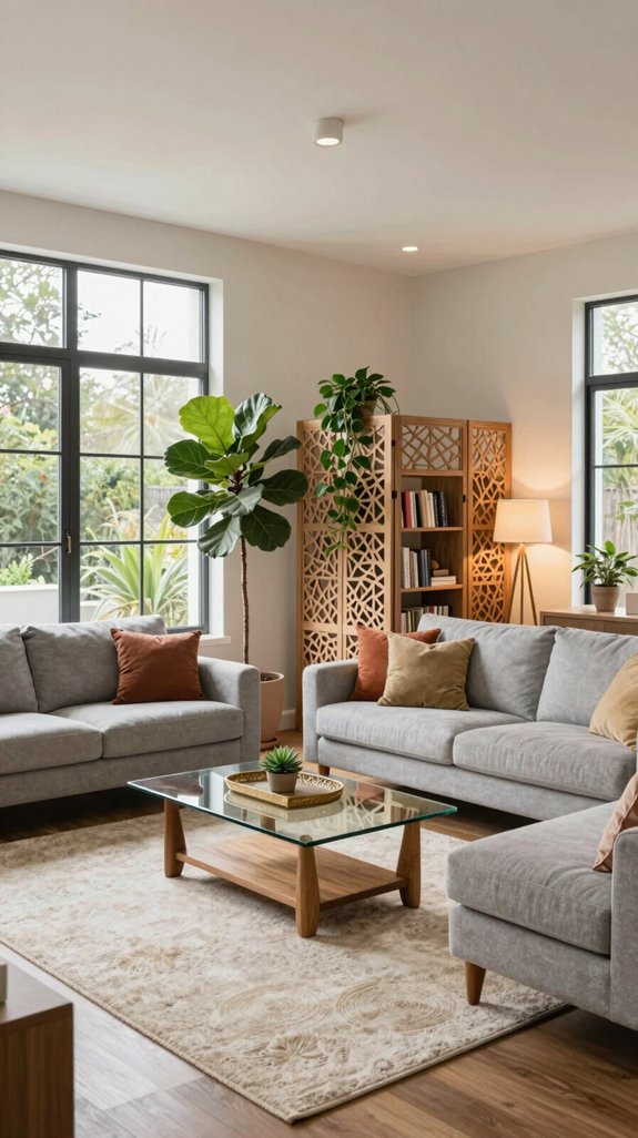 plants and decorative screens