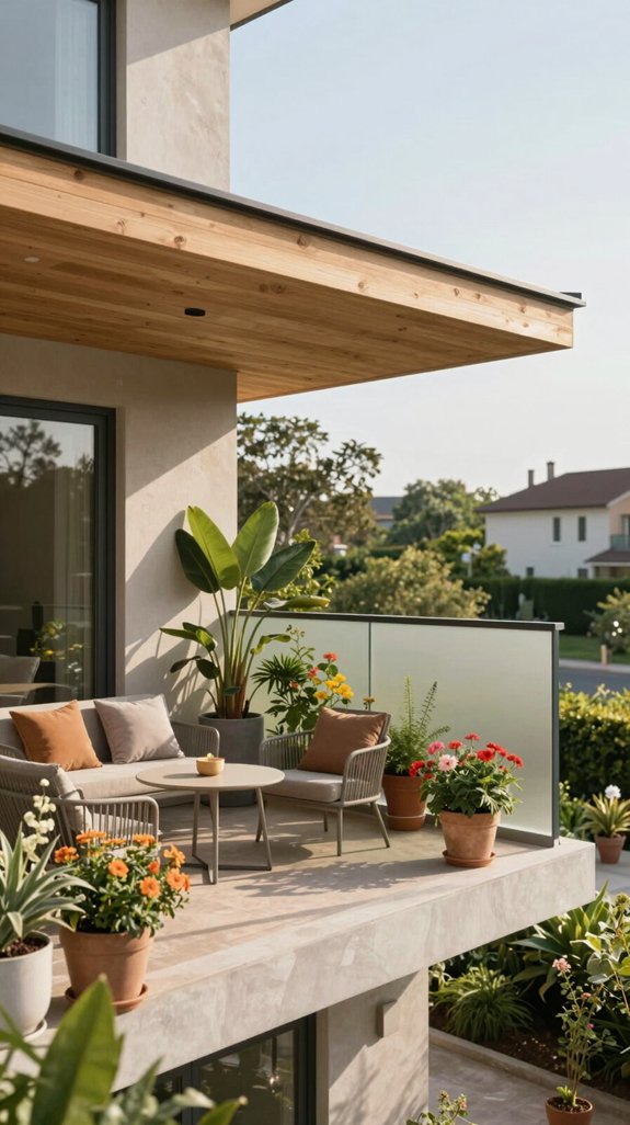 private balcony roof extension