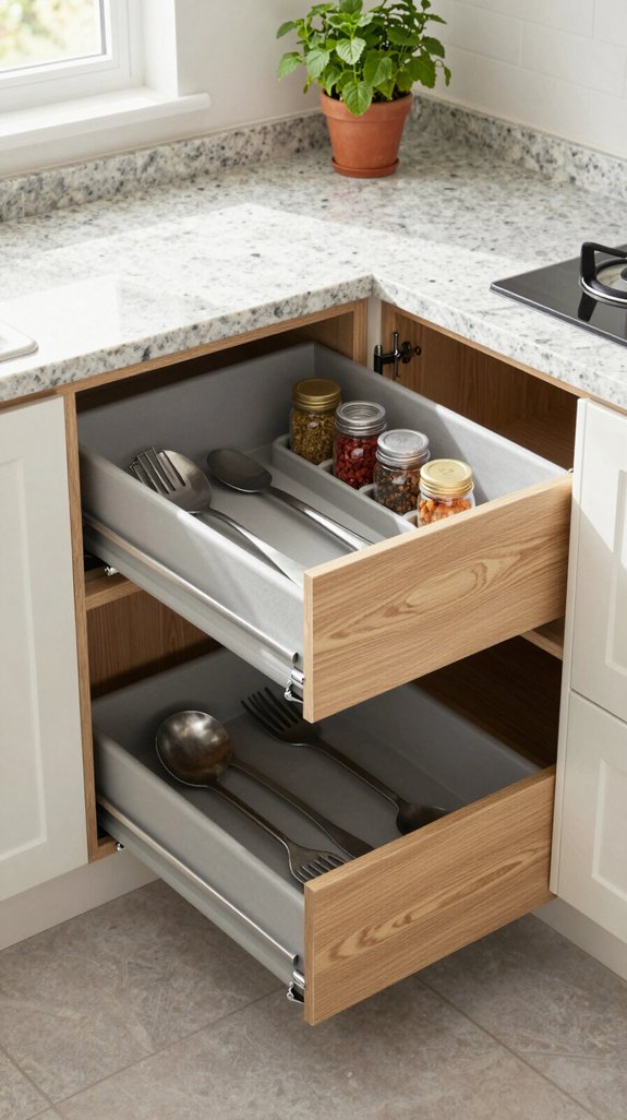 pull out drawers maximize organization