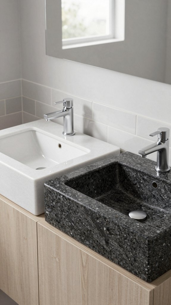 21 Bathroom Sink Ideas That Combine Style and Function 10 quartz vs granite durability