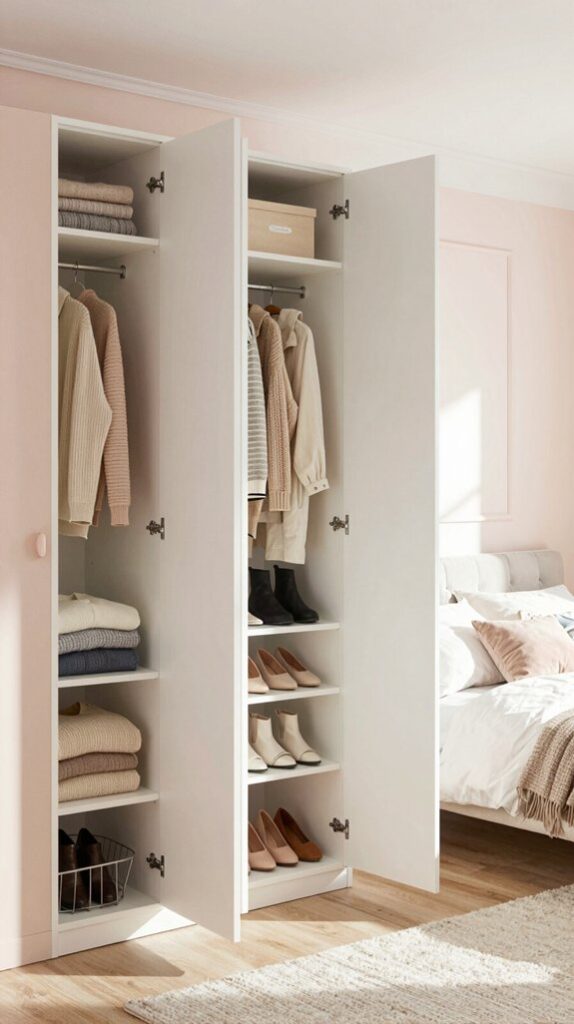 quickly tidy bedroom cupboards