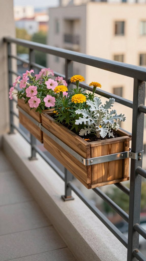 railing planter box installation