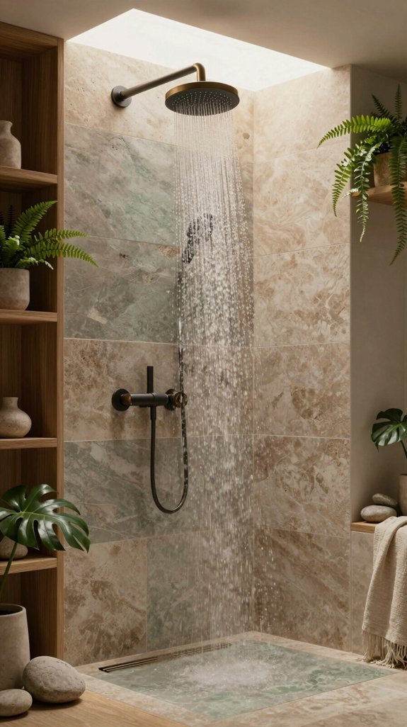 rain showerhead for tranquility