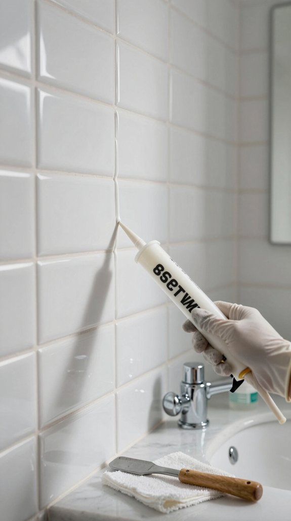 recaulk for polished bathroom