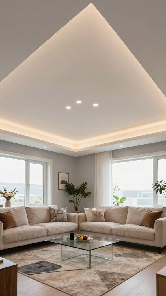 recessed lighting enhances ambiance