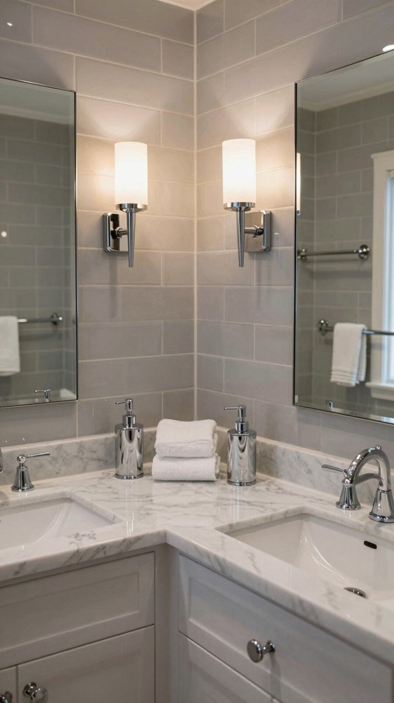 refined chrome double vanity