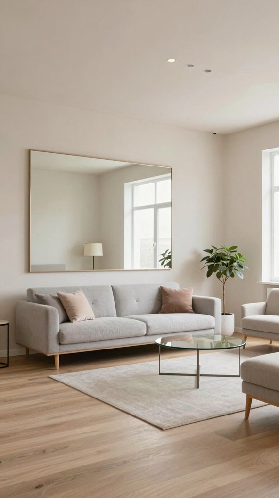 reflective mirrors expand spaces
