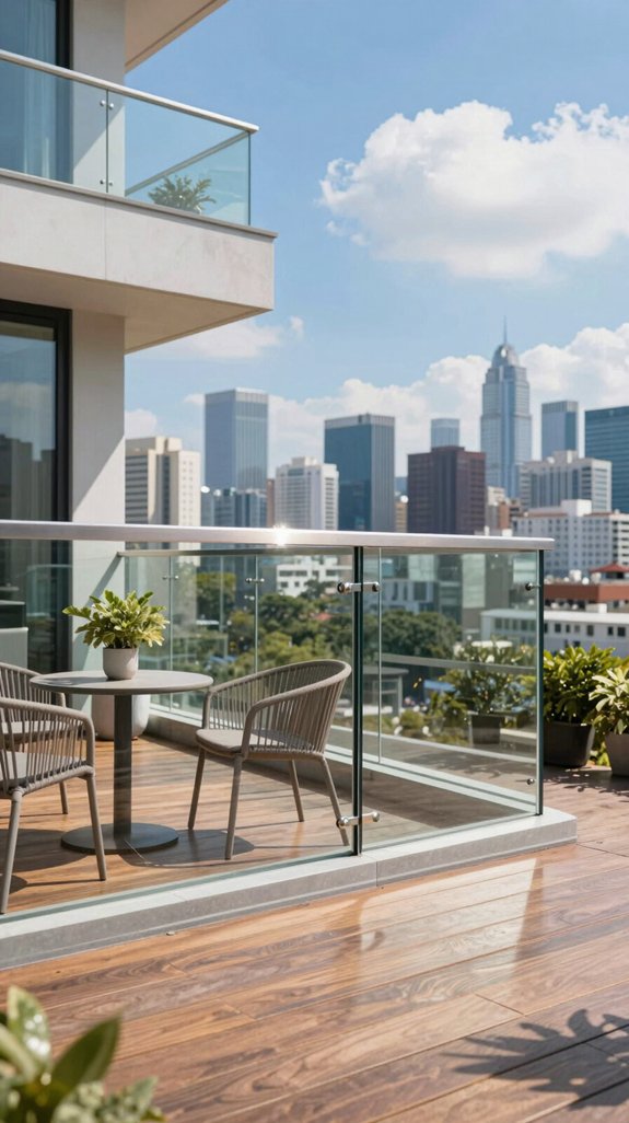 17 Glass Balcony Railing Ideas for Stylish Safety 15 regular cleaning and inspections