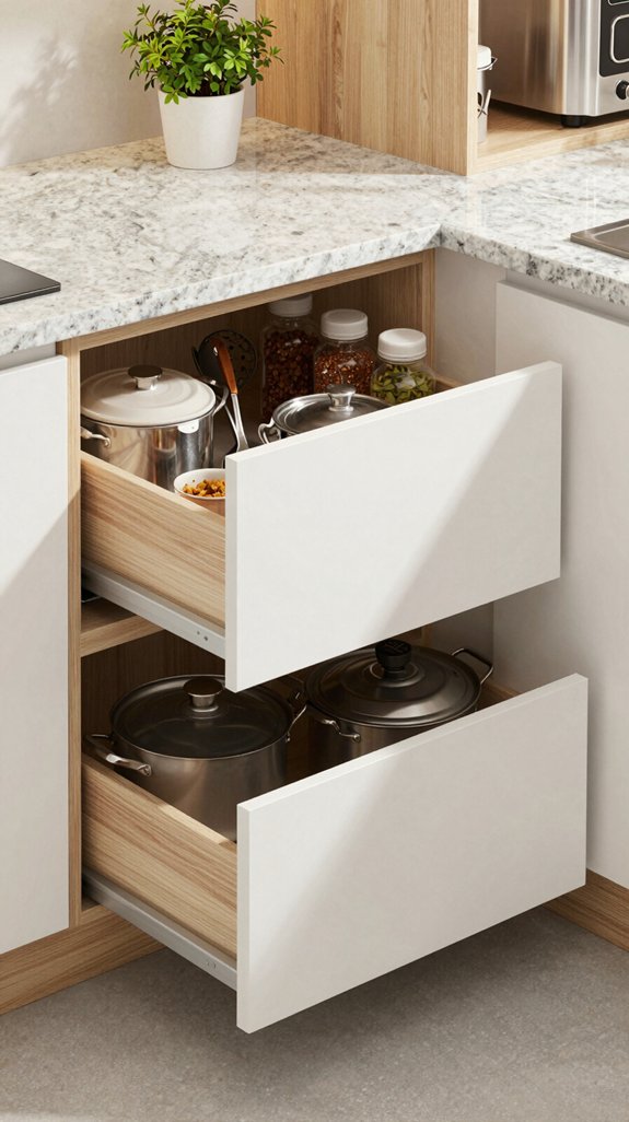 revolutionary pull out drawer storage