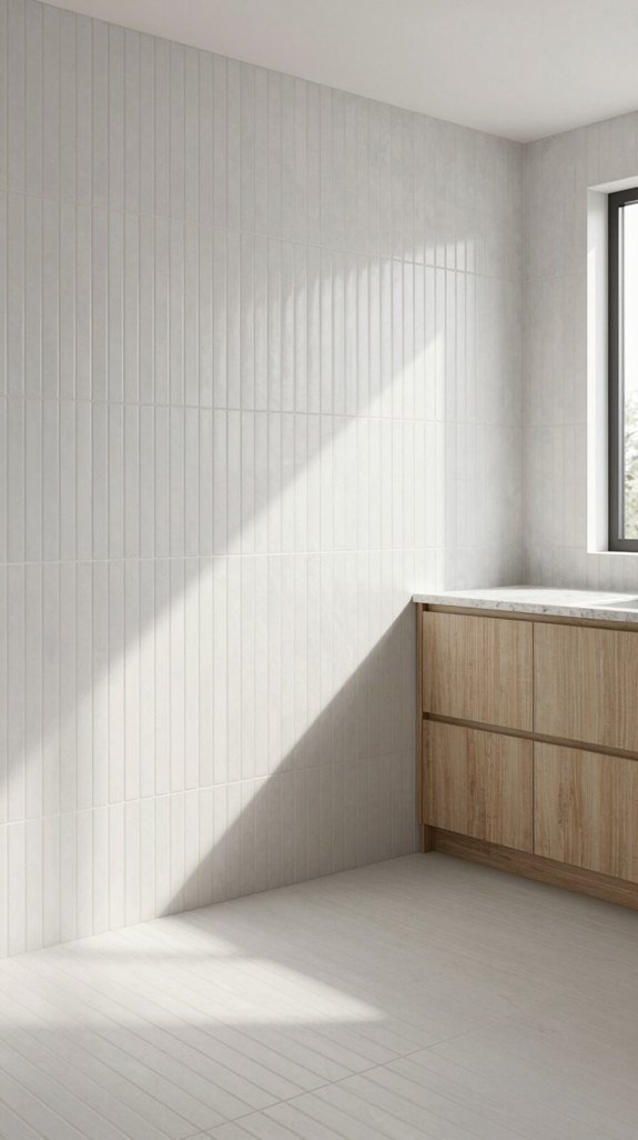 19 Kitchen Tiles Ideas That Transform Floors and Walls 20 ribbed tiles enhance verticality
