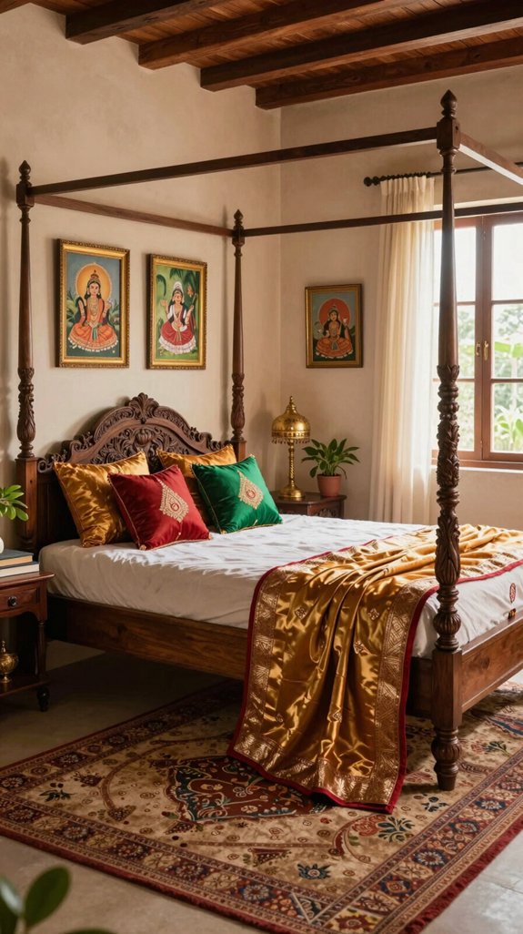 12 Indian Bedroom Decor Ideas With Cultural Charm 11 rich textures elegant design