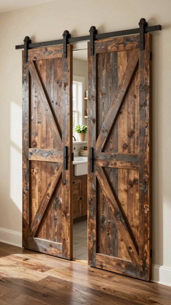 15 Kitchen Door Ideas That Elevate Your Entry 11 rustic barn doors transform kitchens