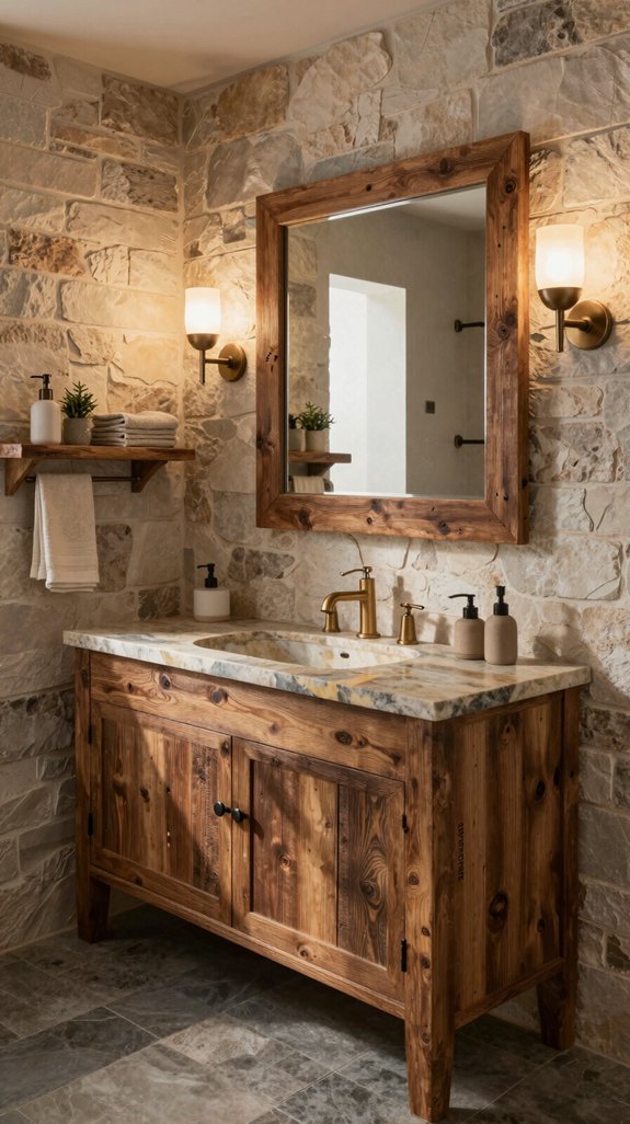 rustic cabin bathroom retreat