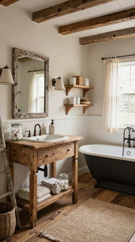 rustic charm farmhouse bathrooms