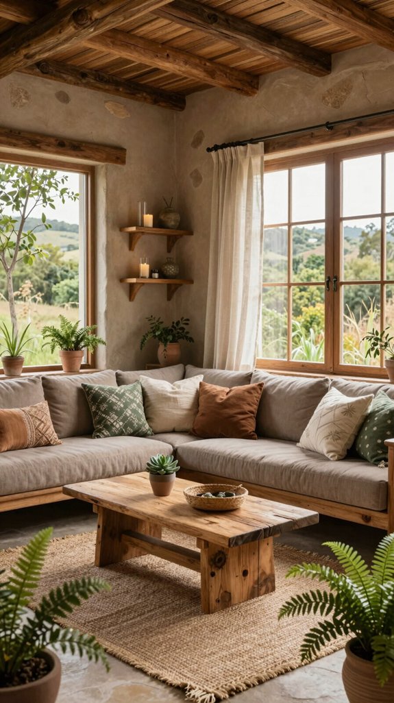 rustic retreat with earthy textures