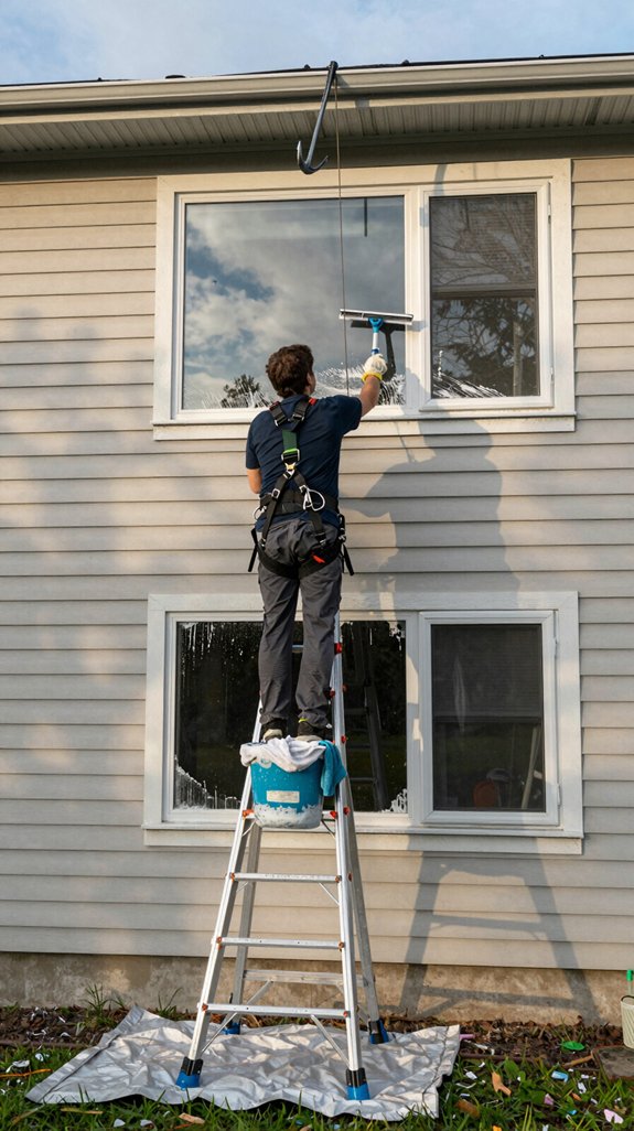 safe outdoor window cleaning