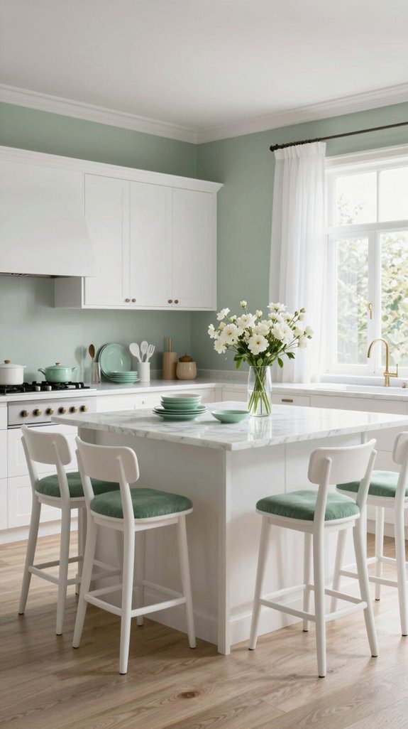 19 Sage Green Kitchen Ideas That Feel Calm and Elegant 9 sage green and white serenity