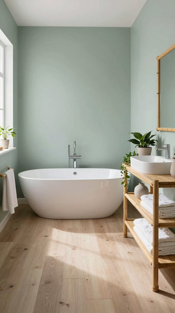 24 Sage Green Bathroom Ideas for a Calm and Modern Look 22 sage green bamboo elegance