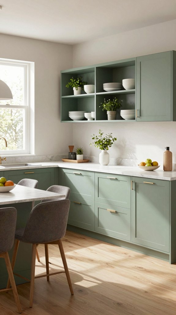 19 Sage Green Kitchen Ideas That Feel Calm and Elegant 18 sage green kitchen elegance
