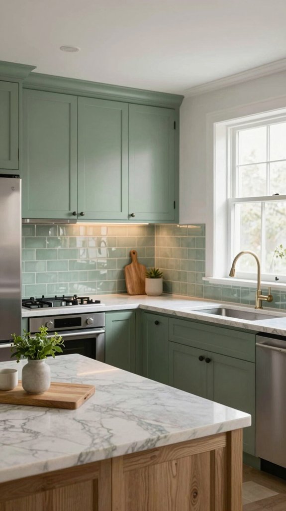 19 Sage Green Kitchen Ideas That Feel Calm and Elegant 14 sage green kitchen elegance