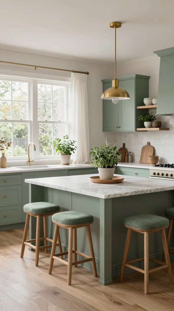 19 Sage Green Kitchen Ideas That Feel Calm and Elegant 3 sage green kitchen tranquility