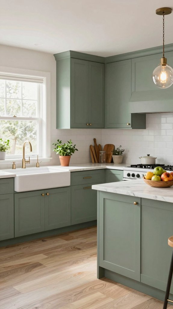 19 Sage Green Kitchen Ideas That Feel Calm and Elegant 5 sage green kitchen transformation