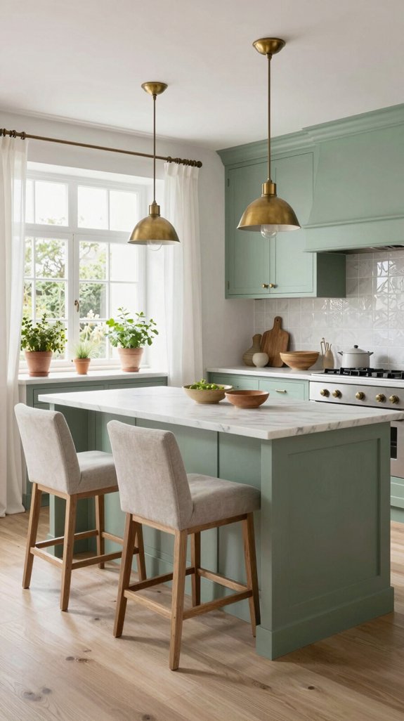 19 Sage Green Kitchen Ideas That Feel Calm and Elegant 10 sage green mediterranean elegance