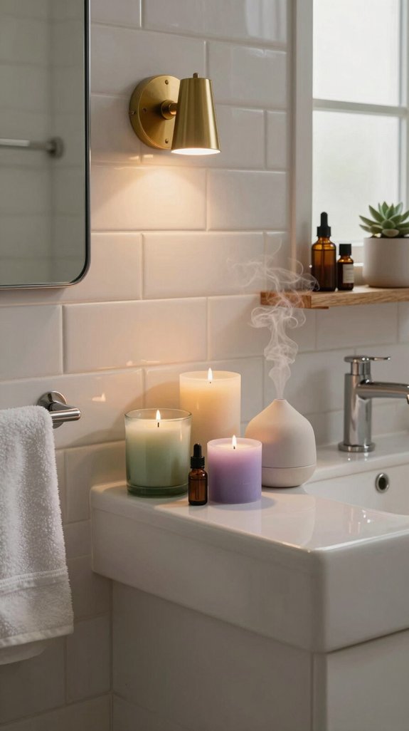 22 Apartment Bathroom Decor Ideas That Are Renter-Friendly 23 scented ambiance without toxins